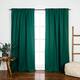 Aurora Home Solid Insulated Thermal Blackout Curtain Panel Pair - 84 - Evergreen