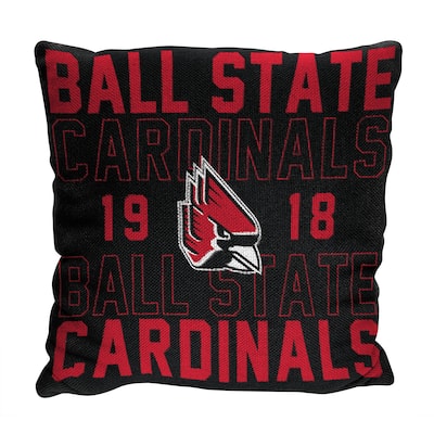 NCAA Ball State Cardinals Stacked 20 Inch Pillow