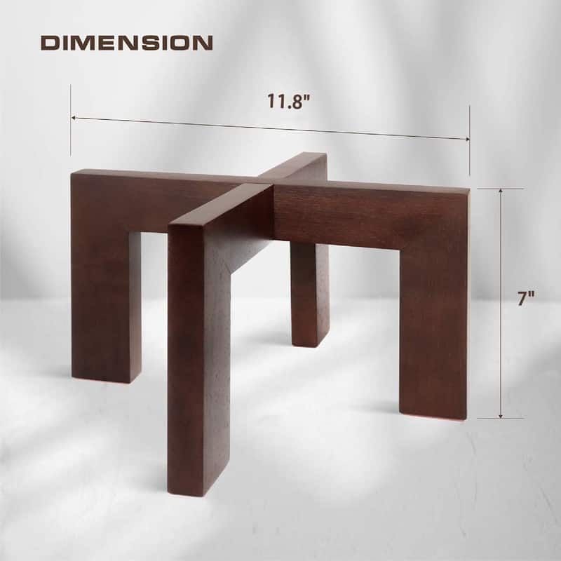 2 Pack Wood Plant Stand - 11.8 x 11.8 x 7 inches