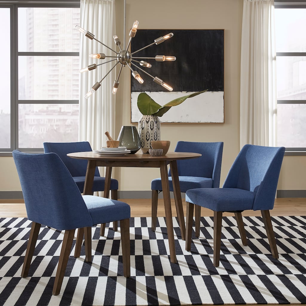 Space Savers Satin Walnut 5 Piece Drop Leaf Set