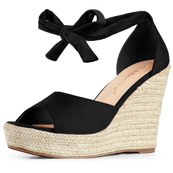 wedge sandals with ankle ties