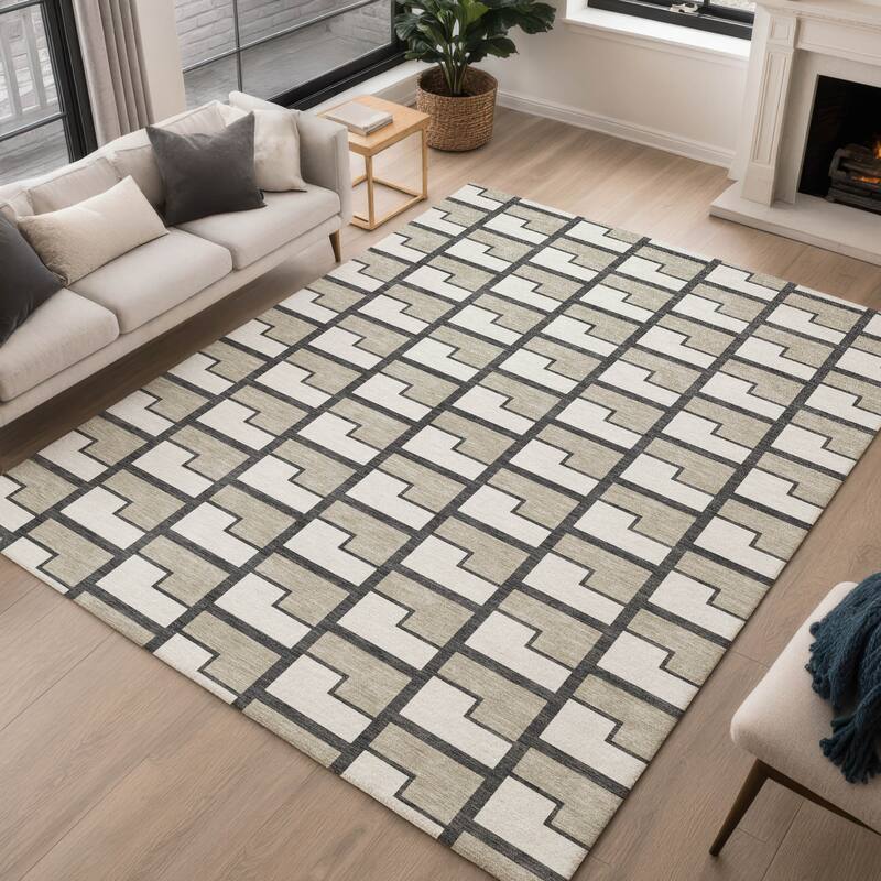 Machine Washable Indoor/ Outdoor Modern Cody Chantille Rug