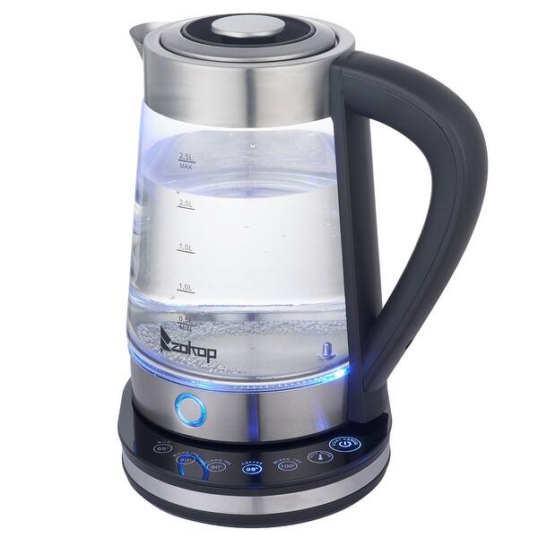 ZOKOP Electric Kettle Auto shut-off & Boil-Dry Protection Electric Tea  Kettle 1500W 1.8 Liter kettle with 7 colors LED light,Stainless Steel 