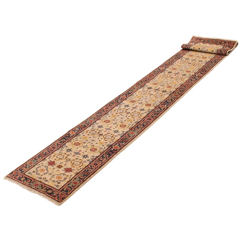 ECARPETGALLERY Hand-knotted Serapi Heritage Cream Wool Rug - 2'5 x 15'10