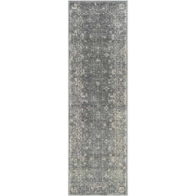 SAFAVIEH, Evoke Karola Vintage Boho Rug - 2'2" x 7' Runner - Grey/Ivory
