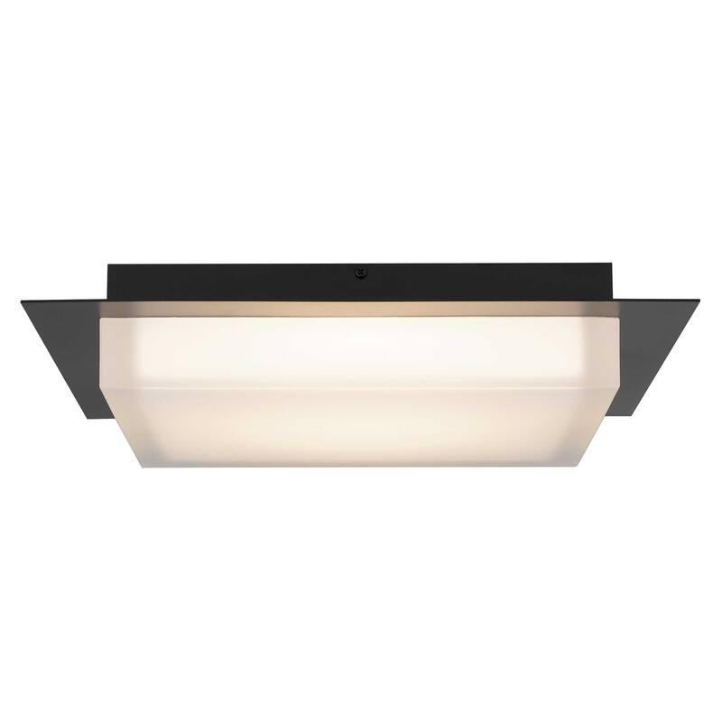14 inch Black Integrated LED Flush Mount