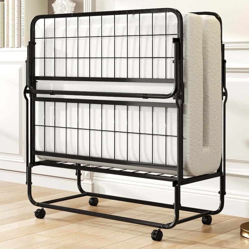 Costway Twin Size Folding Bed 38" x 75" Rollaway Guest Bed Portable