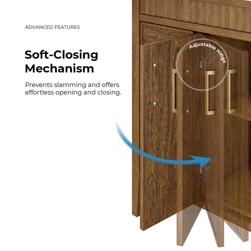 Juliette Warm Walnut Bathroom Vanity with White Quartz Top