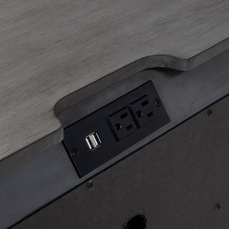 Oslo Traditional Wood 3-Drawer Nightstand with USB by Furniture of America