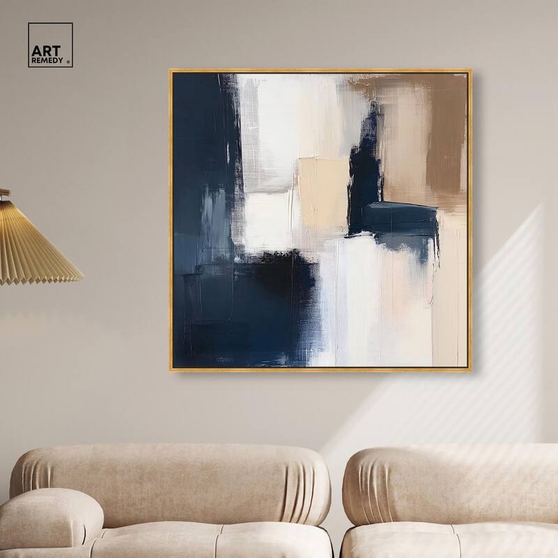 Blue Mood Depth I Canvas by Art Remedy