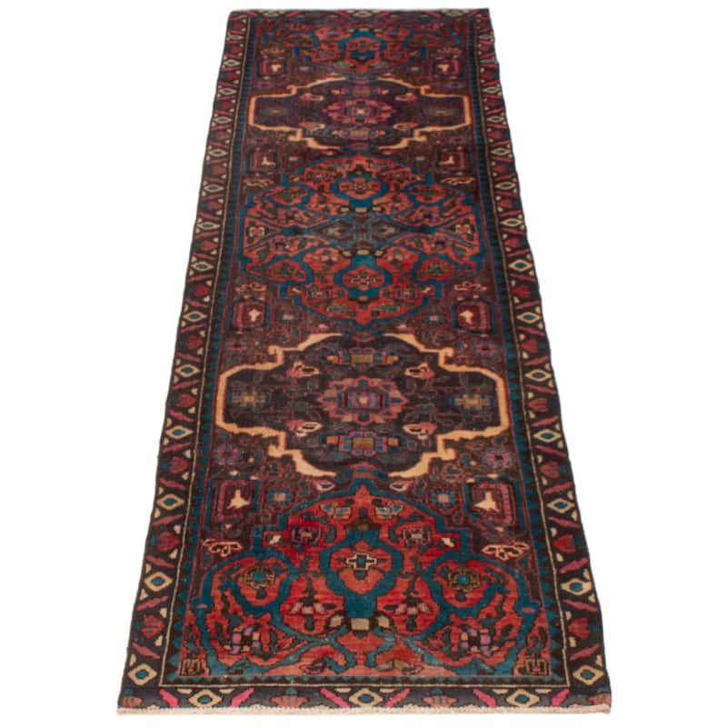 ECARPETGALLERY Hand-knotted Konya Anatolian Black, Red Wool Rug - 3'3 x 11'4