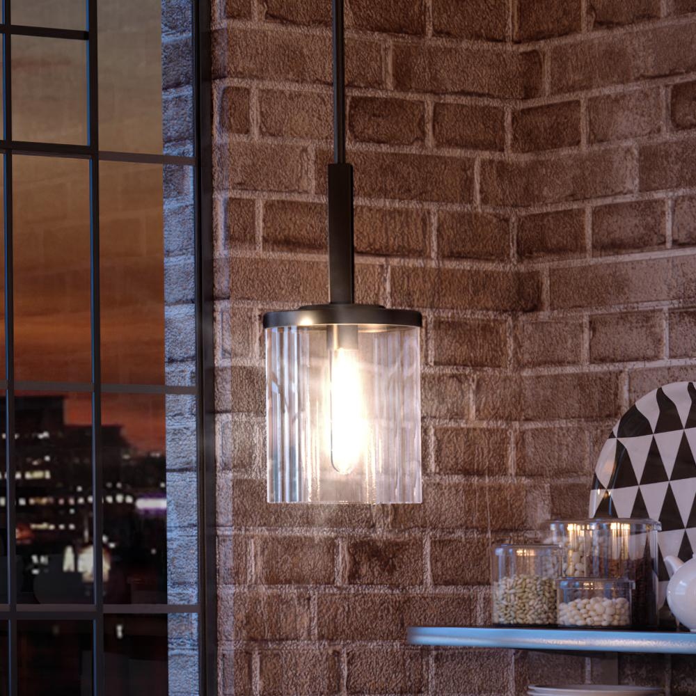 Luxury Contemporary Pendant Light 14 H x 6.25 W with Transitional Style Olde Bronze by Urban Ambiance