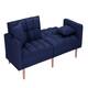 LUXMOD Futon Sleeper Sofa With 2 Pillows Fabric