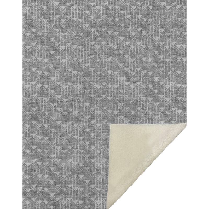 Premium Machine Washable Modern Boho Sherpa Throw Blanket