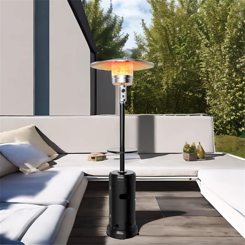 Outdoor Standing Heater with Table and Wheels