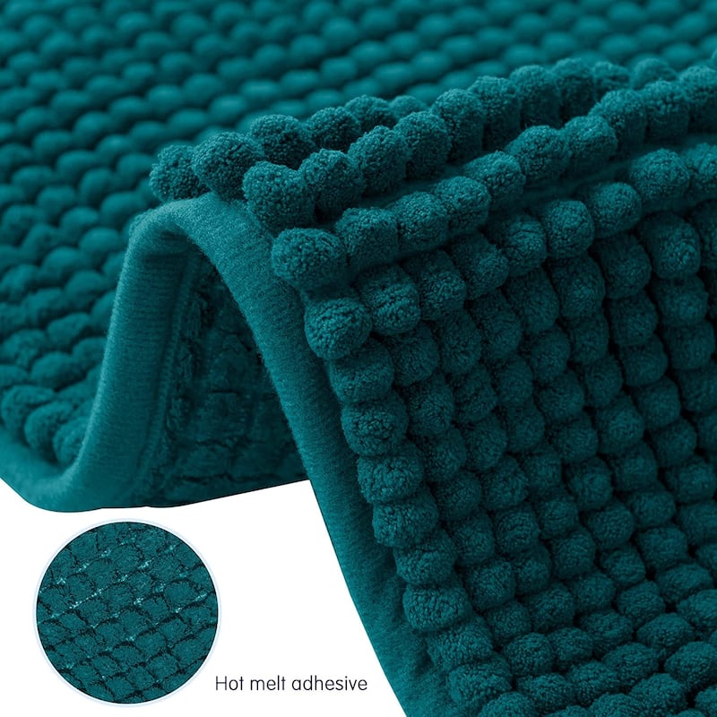 Subrtex Luxury Chenille Bath Rugs Soft Bathroom Mats