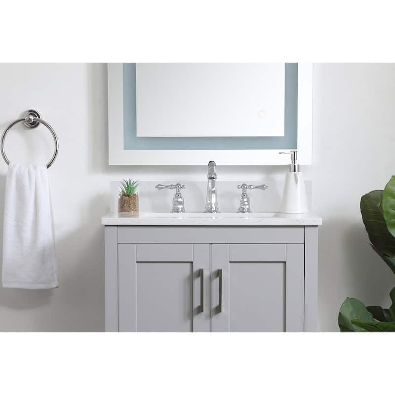 24 inch Backsplash in Calacatta White - 24 inch