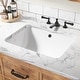 preview thumbnail 4 of 5, Rectangular Undermount Bathroom Sink,22'' x 16''Vessel Sink White Undermount Bathroom Sink - 21.7x15.7x7.9in