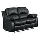 preview thumbnail 18 of 21, Lucca Double Reclining Loveseat Black