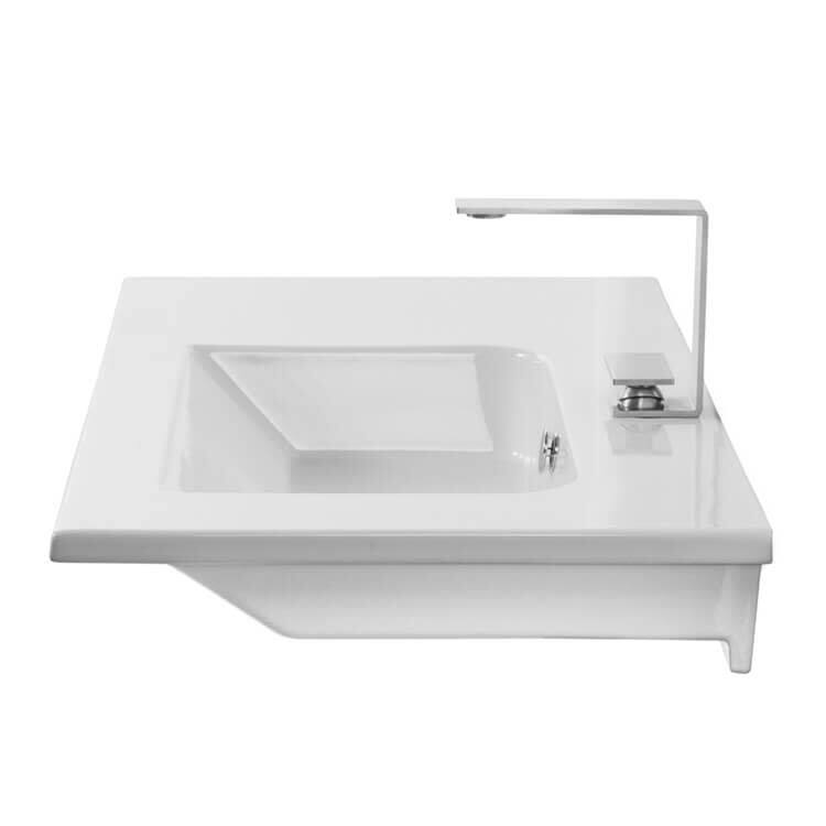 Nameeks Scarabeo 5212-One Hole Etra 32-1/2" Rectangular Ceramic Wall