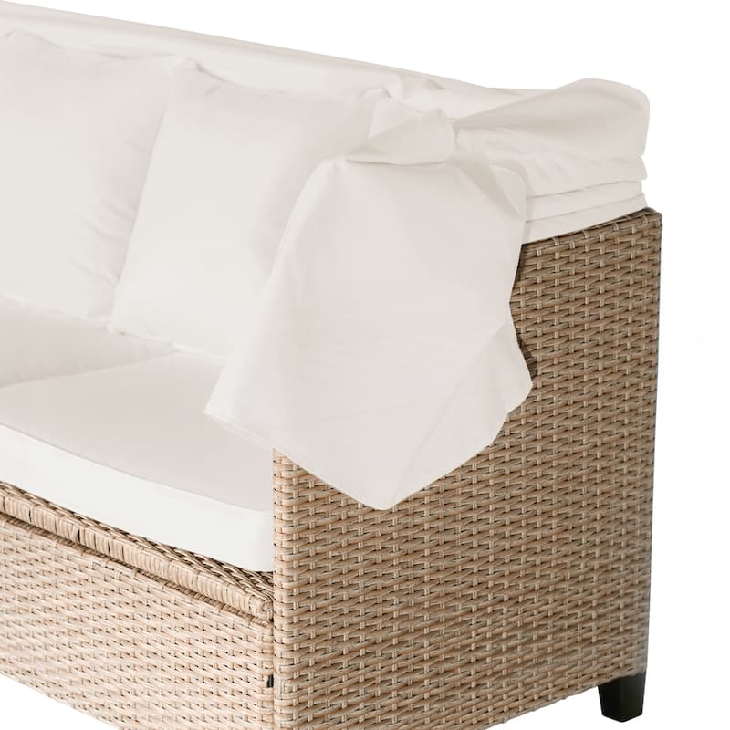 4 Piece UV-Proof Resin Wicker Patio Sofa Set