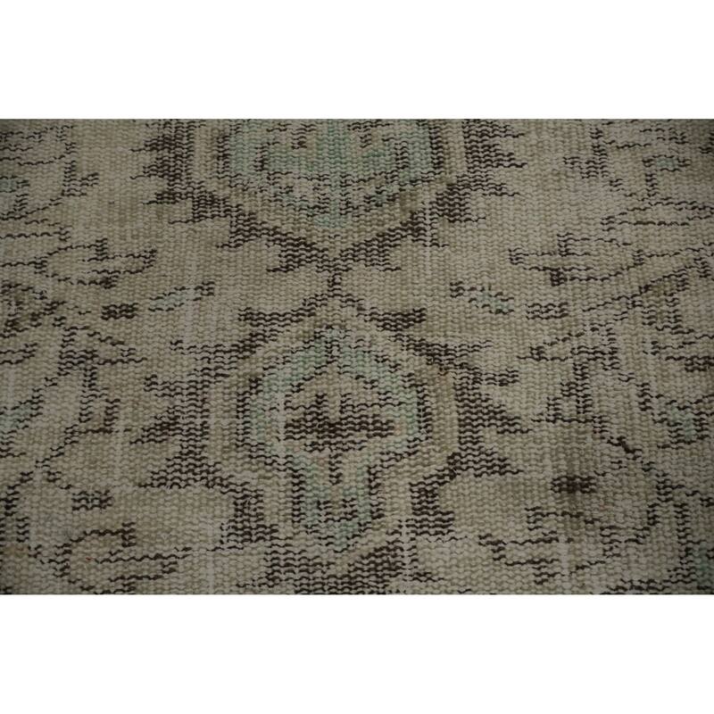 Hand Knotted Oriental 100% Wool Carpet Transitional Floral Beige & Ivories Anatolian Area Rug - 8' 10'' X 5' 6''