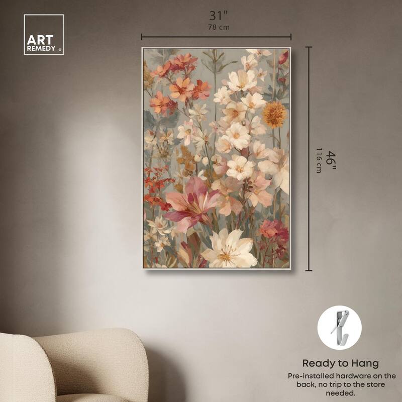 Soft Cream Wilds Canvas by Art Remedy