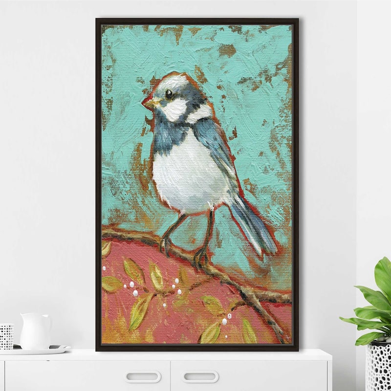 "Bright Bird I" by Carol Robinson Print on Floating Canvas