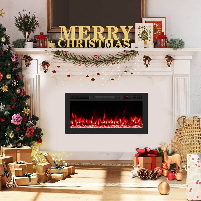 Costway 36" Smart WiFi Electric Fireplace Work with Alexa & Google - See Details