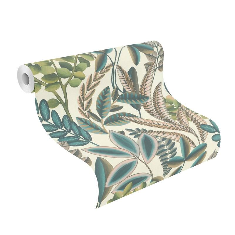 Rasch Liani Cream Painterly Botanical Wallpaper