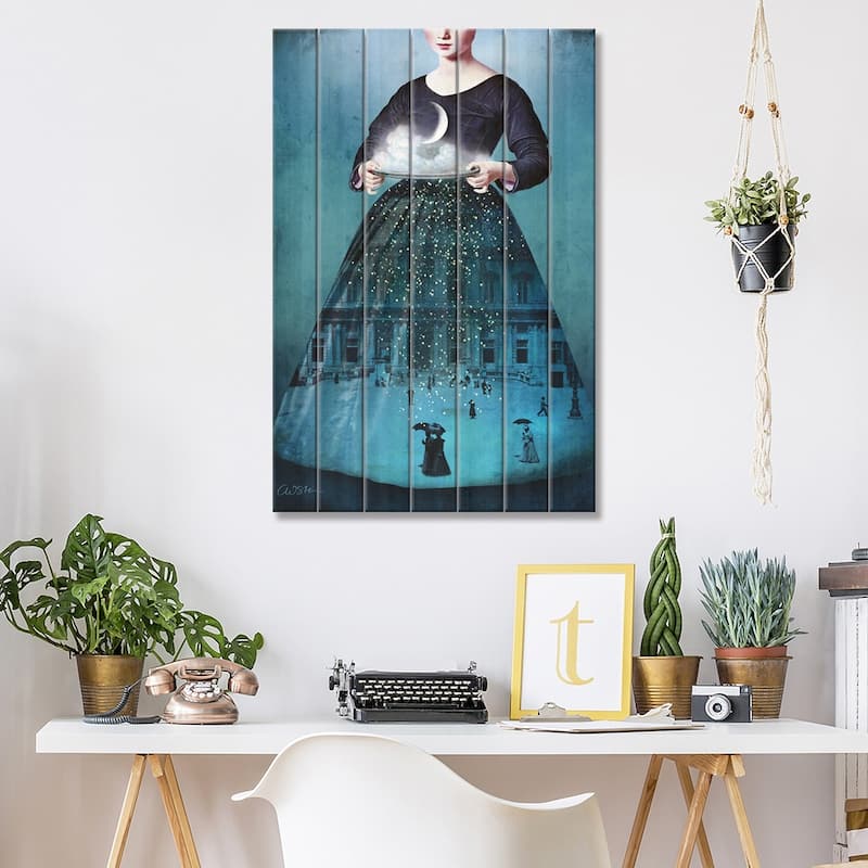Frau Holle Print On Wood by Catrin Welz-Stein - Multi-Color