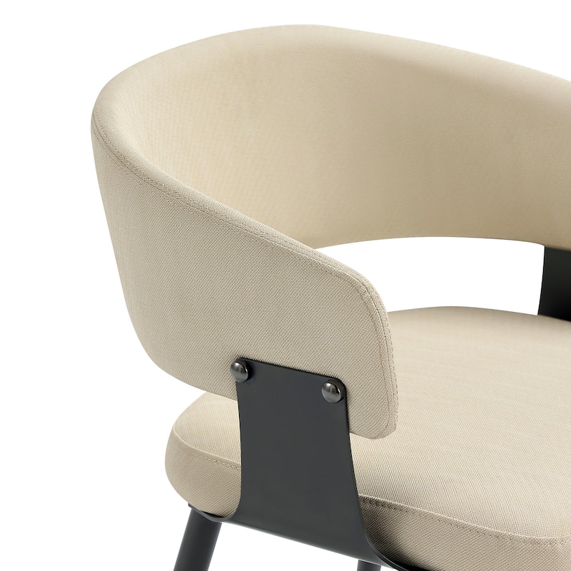 Manhattan Comfort Luce Stone Grey Textured Leatherette Dining Chair