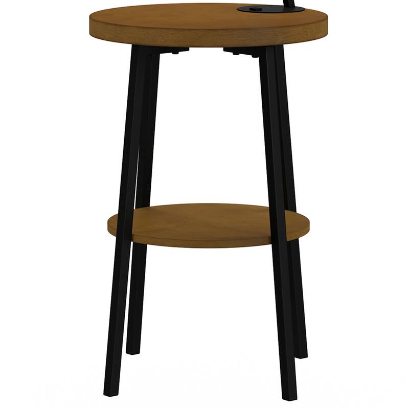 Lavish Home Modern Floor Lamp with Table - (L) 17.25" x (W) 17.25" x (H) 58"