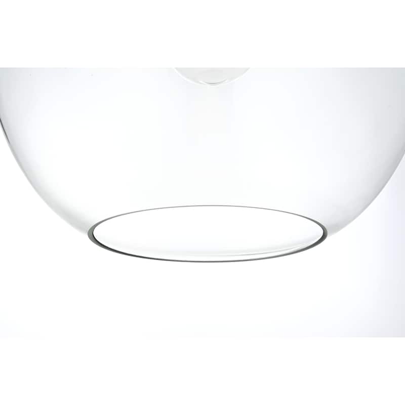 1-Light 12-inch Clear Glass Pendant