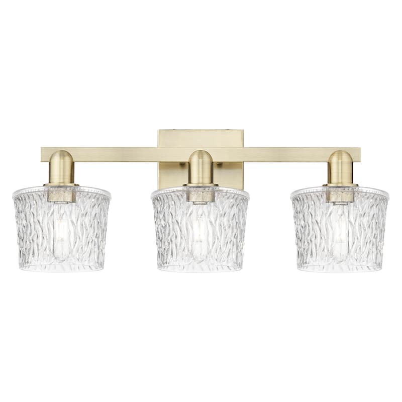 Innovations Lighting 716-3W-11-26 Niagara Vanity Niagara 3 Light 26" - Antique Brass / Clear