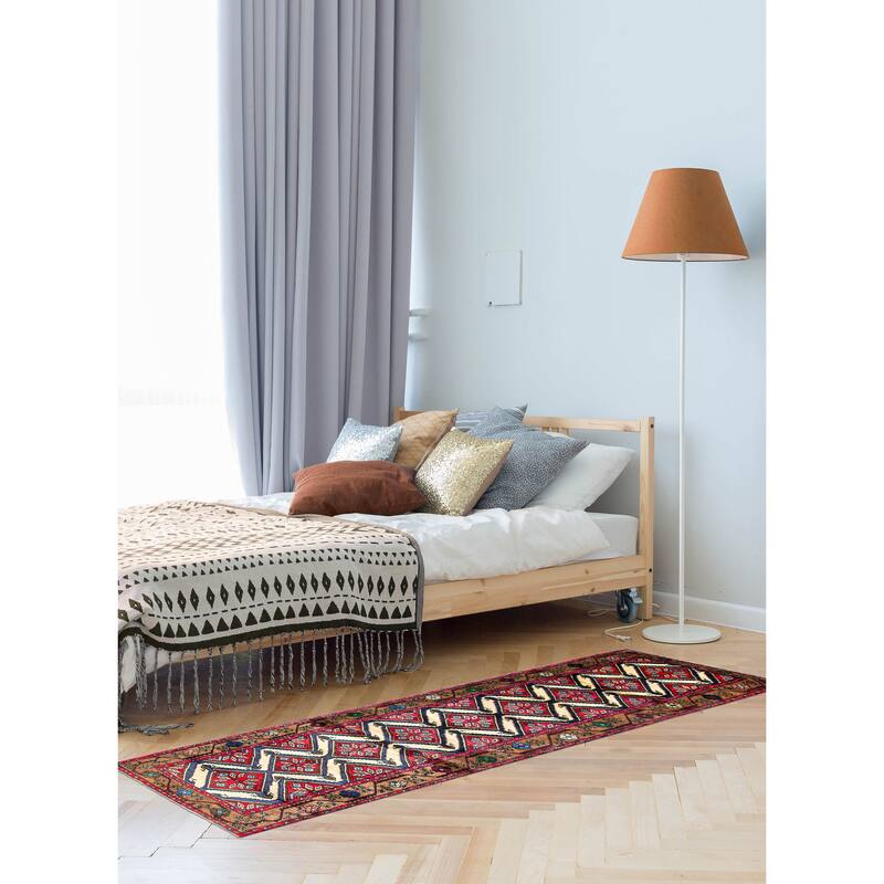 ECARPETGALLERY Hand-knotted Konya Anatolian Cream Wool Rug - 2'4 x 9'1