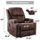 Massage Recliner Chair with Heat and Vibration Manual Sofa