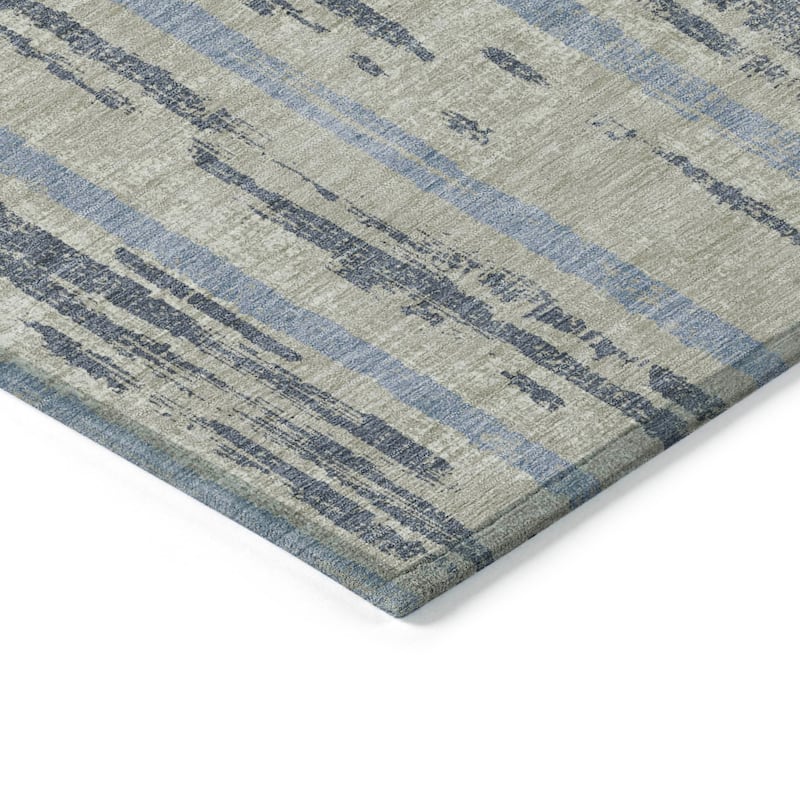 Machine Washable Indoor/ Outdoor Chantille Ombre Stripe Rug