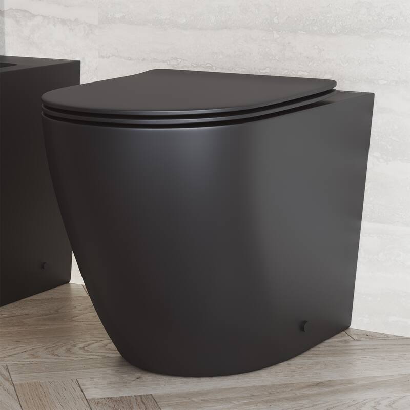 Angers Back-To-Wall Elongated Toilet Bowl - 22.25" x 14.35" 16.15"