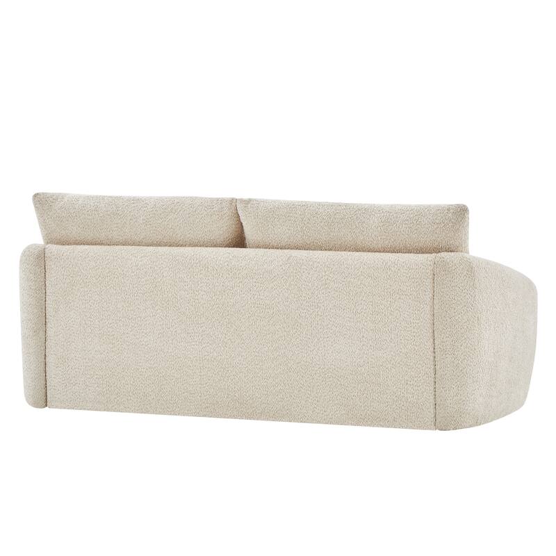 Christopher Knight Home - Curved 75" Boucle Upholstered Sofa with Solid Wood Frame