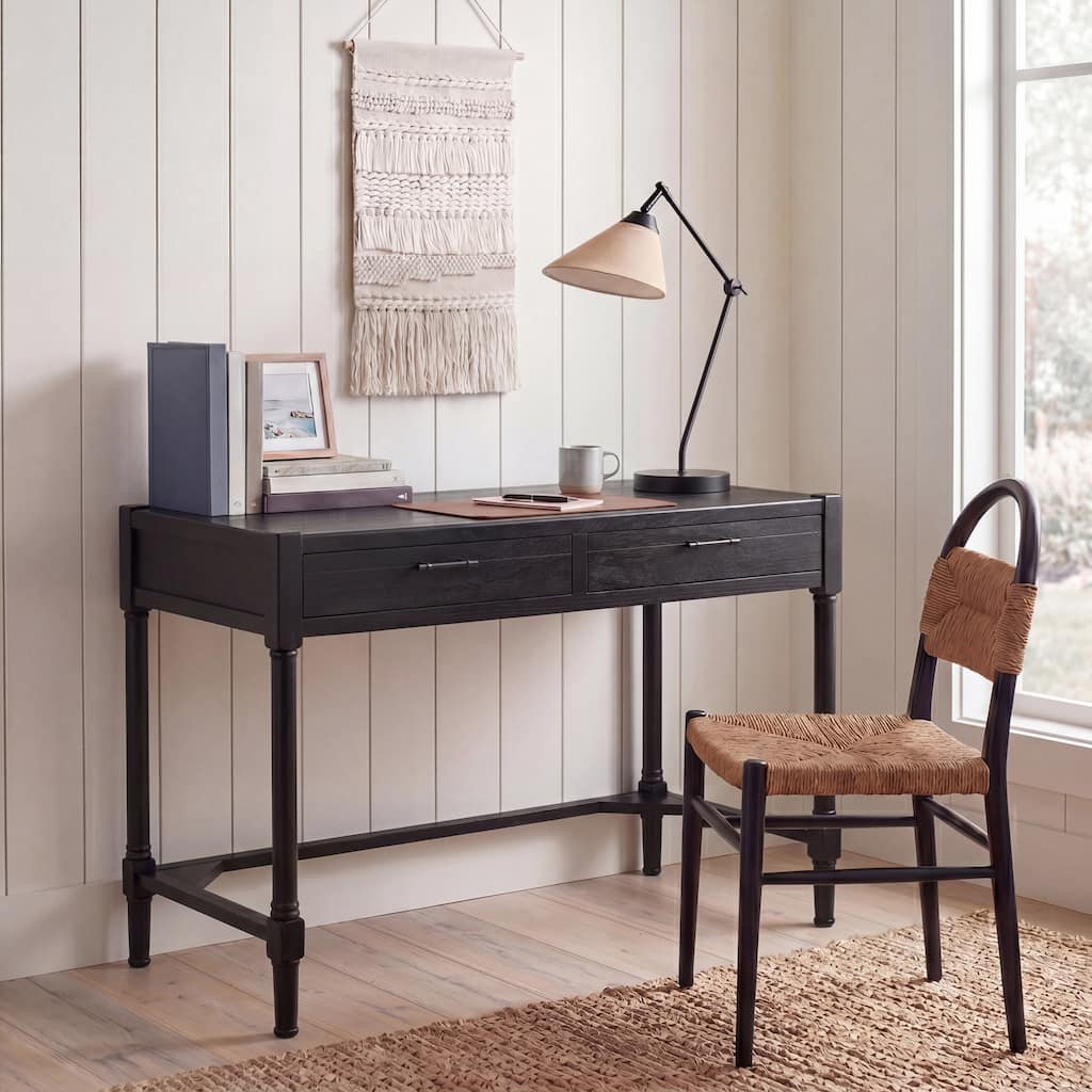 SAFAVIEH Zennure White Washed Grey Writing Desk