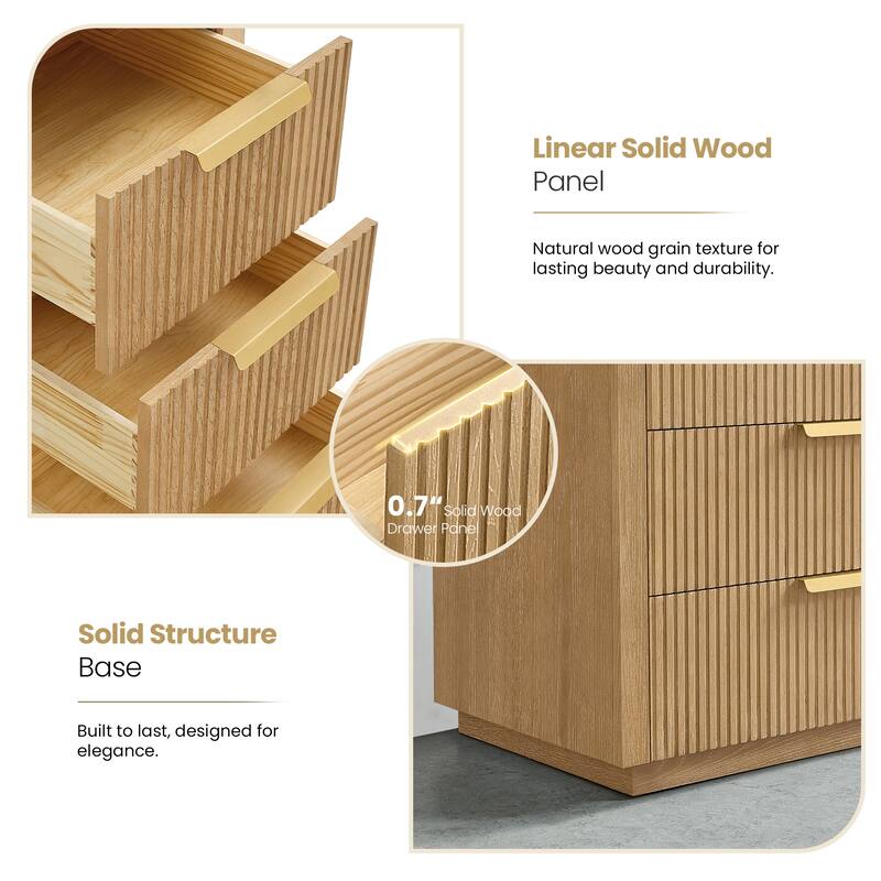 Santarem Solid Wood Bathroom Storage Cabinet