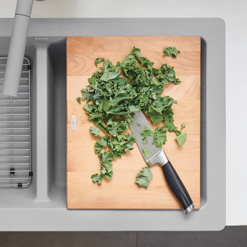 Blanco 11.75-in x 17.88-in 1-in Cutting Board, in Wood - 11 x 15.13