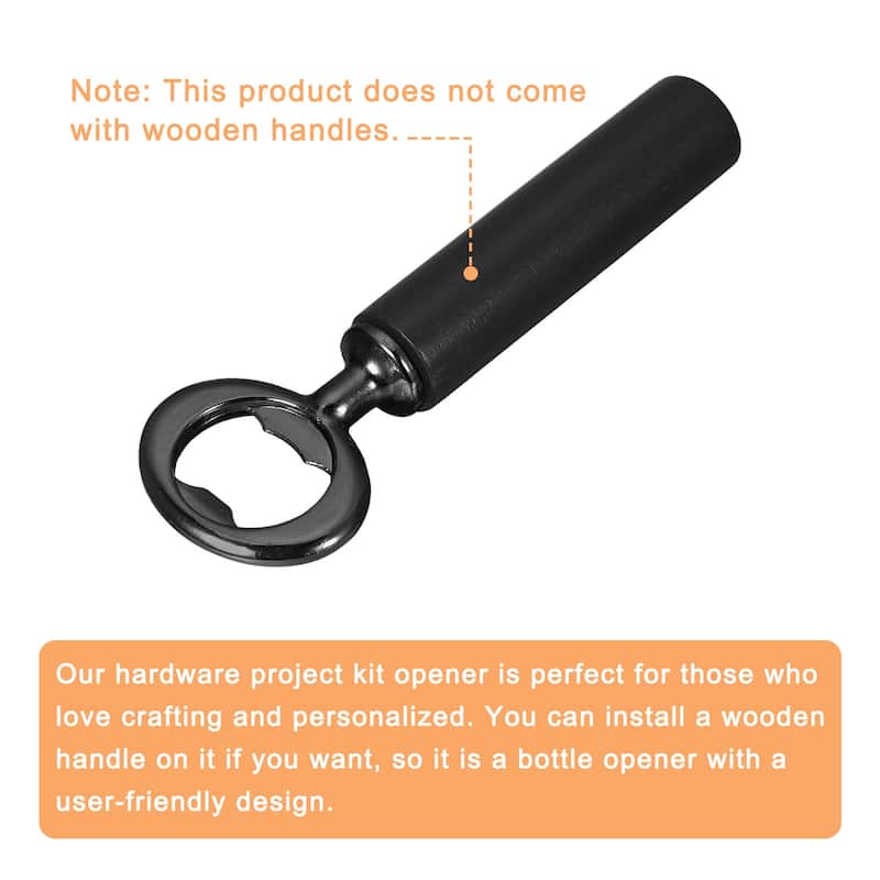 Bottle Opener, 4Pcs Zinc Alloy Threaded Hardware for DIY Craft