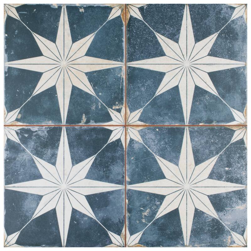 Merola Tile Kings Star Sky 17-5/8" x 17-5/8" Ceramic Floor and Wall Tile