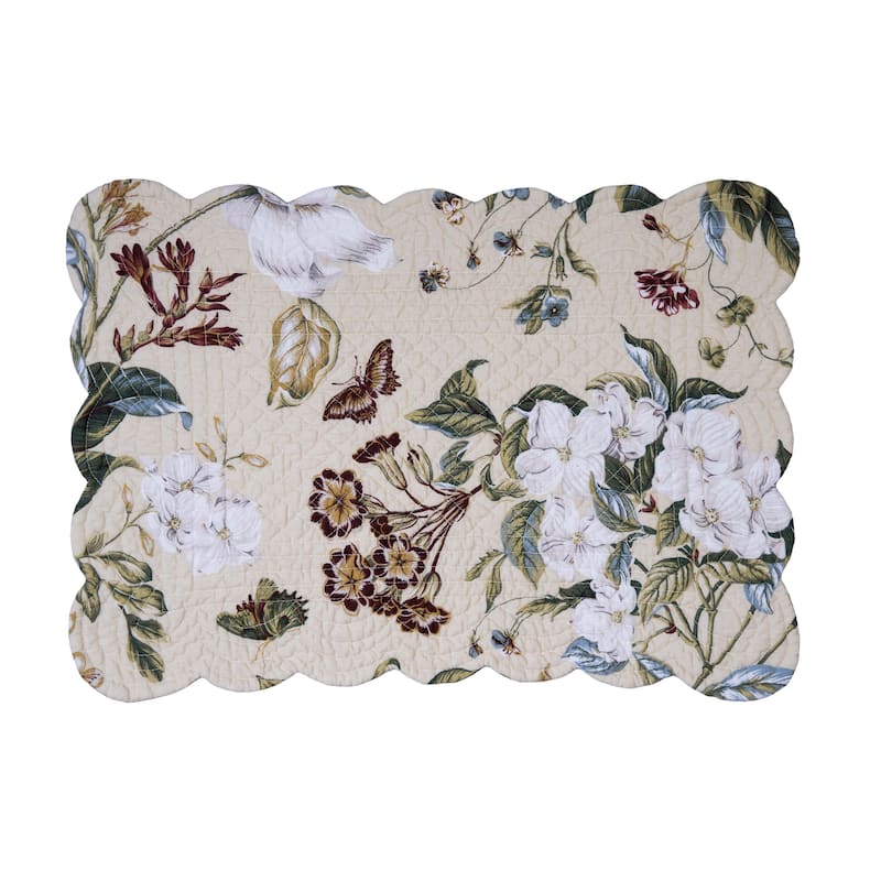 Garden Images Quilted Placemat Set 6