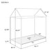 preview thumbnail 3 of 7, 78x40" Metal Platform Bed Frame for Kids, Twin Size Kids Playhouse Bed, Twin Bed Frame, Adjustable Height, No Box Spring Needed