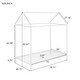 preview thumbnail 8 of 12, Twin Size Metal House Bed Frame for Kids, Sturdy Platform Bed with Adjustable Height and No Box Spring Needed