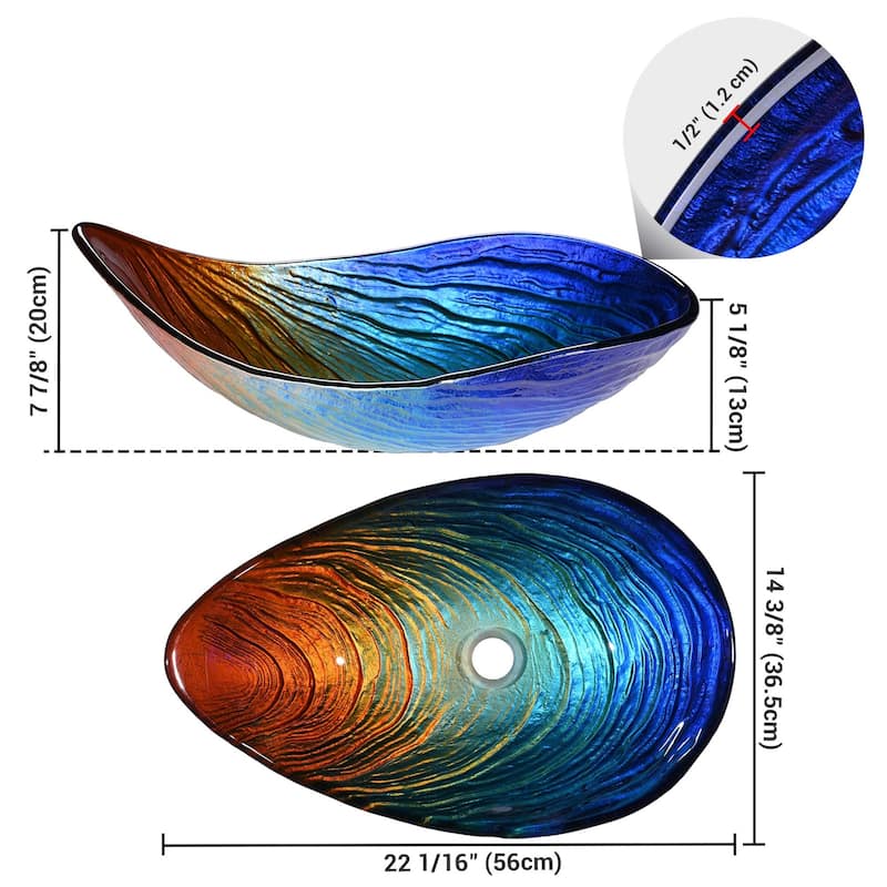 Colorful Leaf Shape Bathroom Sink