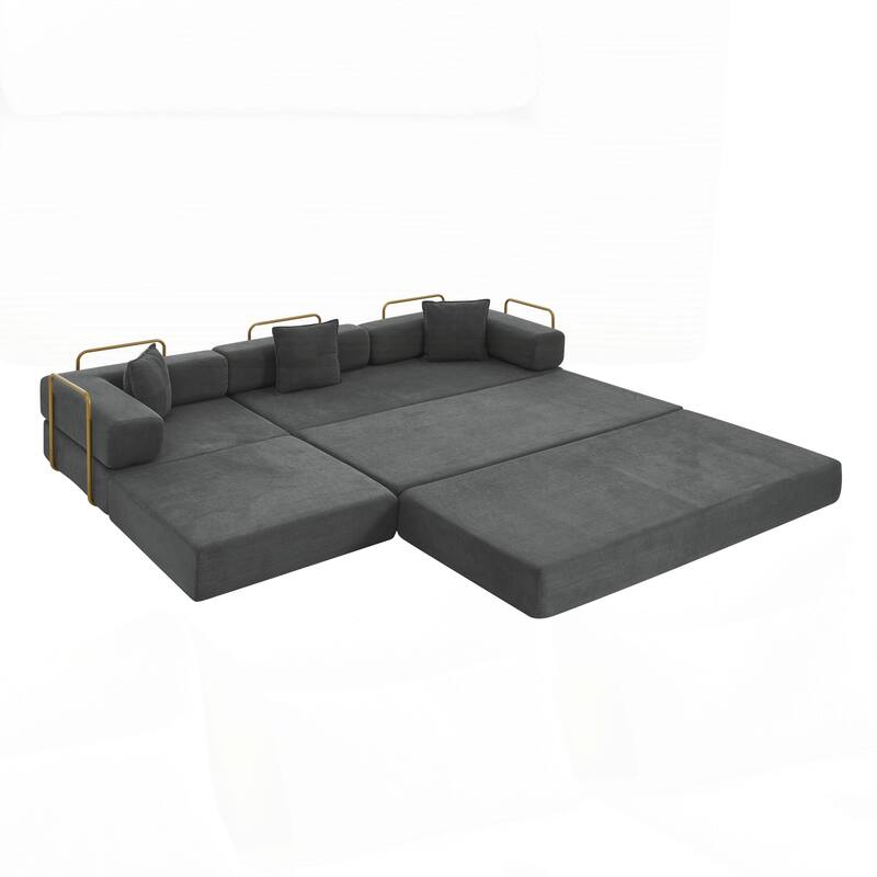 Modular Sectional Sofa with L-Shape Chaise, Boneless Cloud Couch with Deep Seat